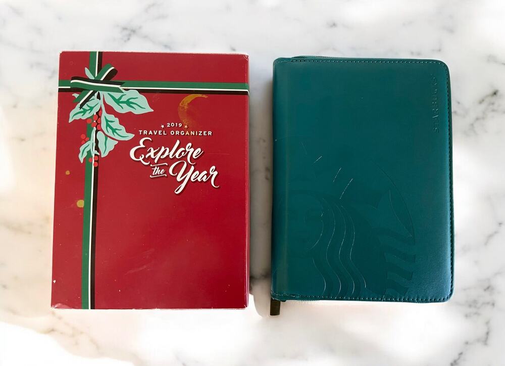 2019 Starbucks Mermaid Phillipines Green Teal Travel Organizer New Years Book